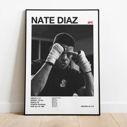 Monochrome UFC Fighter Poster