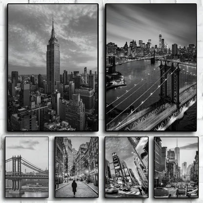 Monochrome New York City Wall Poster