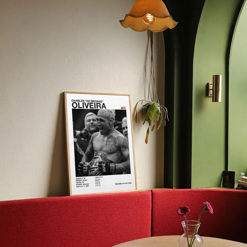 Monochrome UFC Fighter Poster