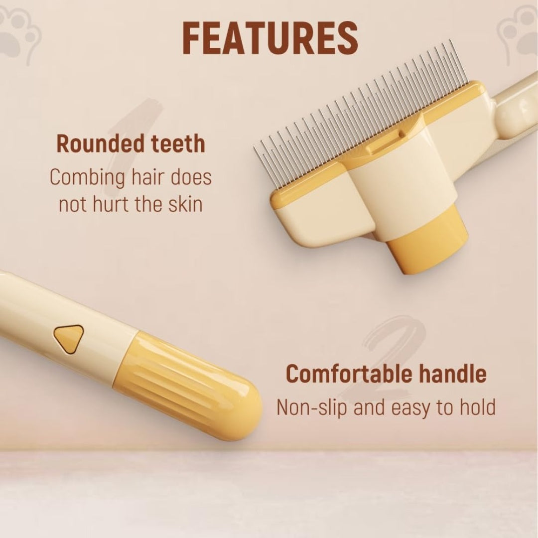 Self-Cleaning Cat Hair Removal Brush